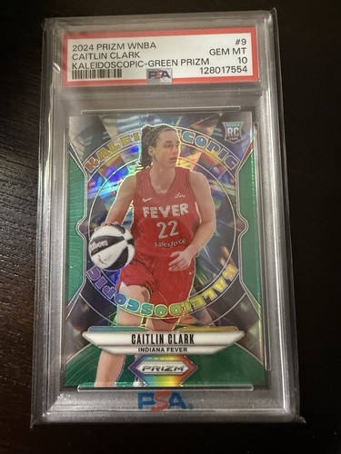 Caitlin Clark [Green] #9 2024 Panini Prizm WNBA Kaleidoscopic card