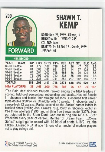 Shawn Kemp Cards 🏀 - Base Cards, Inserts, etc. - You Pick - 2 CARD MINIMUM! - Picture 155 of 305