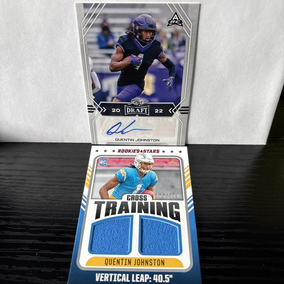 2022 Leaf Draft Quentin Johnston Auto #BA-QJ1  RC Panini CT-QJ /399 Chargers Lot - Image 2 of 4