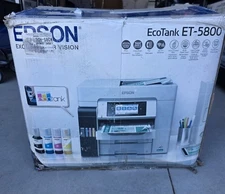 NEW Epson EcoTank ET-5800 Wireless Color Inkjet All-in-One Printer - White
