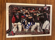 2025 Topps Torey Lovullo Arizona Diamondbacks Autographed Team Card #466