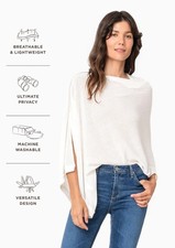 We Are Amma Knit Cocoon Nursing Cover White