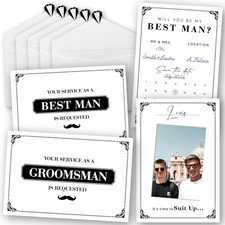 Groomsmen Proposal Gift - 8 Will You Be My Groomsman Cards, 2 Will You Be My Bes