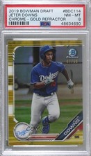 2019 Bowman Draft Chrome Gold Refractor 47/50 Jeter Downs #BDC-114 PSA 8 0a1