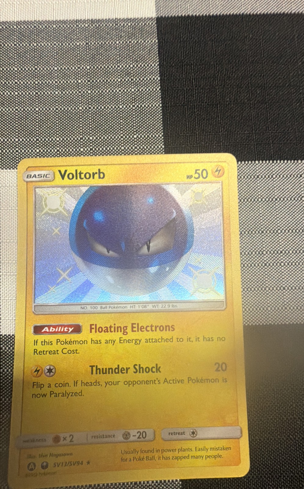 Voltorb SV13/SV94 Hidden Fates: Shiny Vault Holo