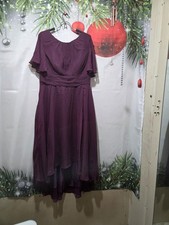 Womens Formal Wine Dress/Burgundy High/Low Hem Size 14 NWT