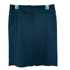 Vintage J.Crew Pencil Skirt 4 Black Stretch Wool Blend Office Corporate Siren