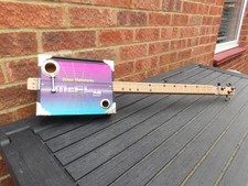 3 STRING HOMEMADE FRETTED ACOUSTIC/ELECTRIC CIGAR BOX GUITAR