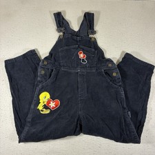 Vintage 1997 Looney Tunes Corduroy Overalls Warner Bros 90s Hugs & Kisses XO