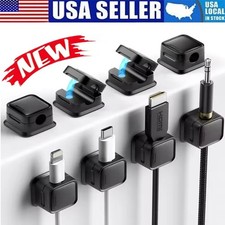 NEW Magnetic Cable Clips Cord Holder, Under Desk Cable Management 6/12pcs