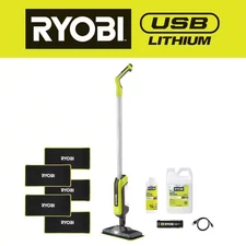 USB Lithium Cordless Agitating Spray Mop Kit W/ 2Ah Battery, Charging Cable, Acc