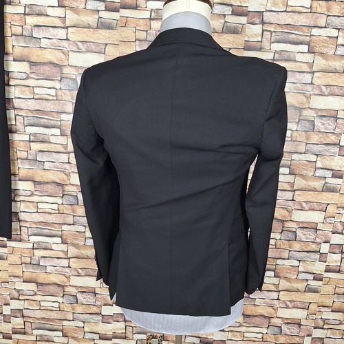 Egara 2 Piece Suit Mens 38R Extreme Slim Fit 30X32 Black Double Vented - Picture 6 of 12