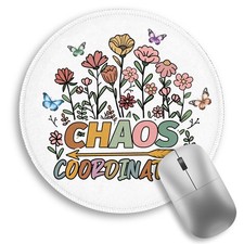Chaos Coordinator Office Work Mouse Pad, Small Round Mouse Pads for Desk, Min...