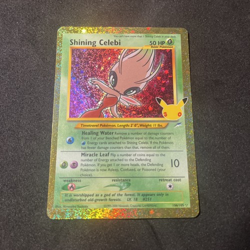 Shining Celebi 106/105 - ME: 30th Celebration Classic Collection Pokemon NM