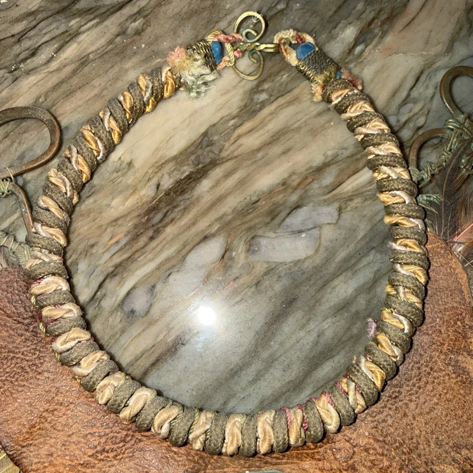 Alex and Lee Artisan Love Peace 70s  Necklace Feathered Vintage  Art   - Image 4 of 4