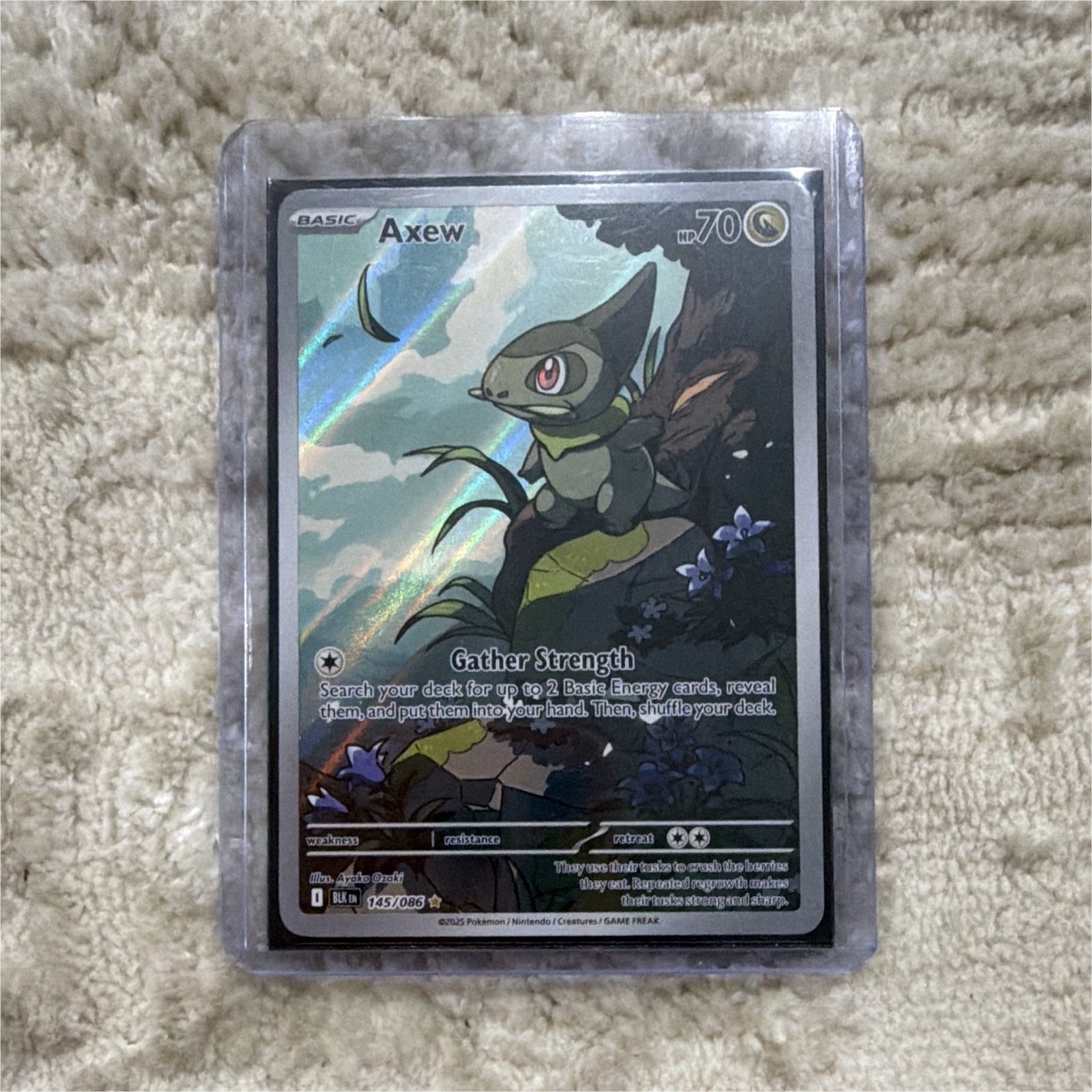 Axew 145/086 Sv: Black Bolt Illustration Rare Holo Full Art - English 2025