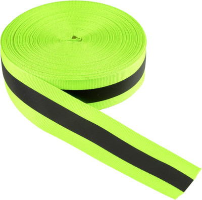 Reflective Ribbon Sew on Tape High Visibility 1  X 50 Ft Nylon Silver Florescent