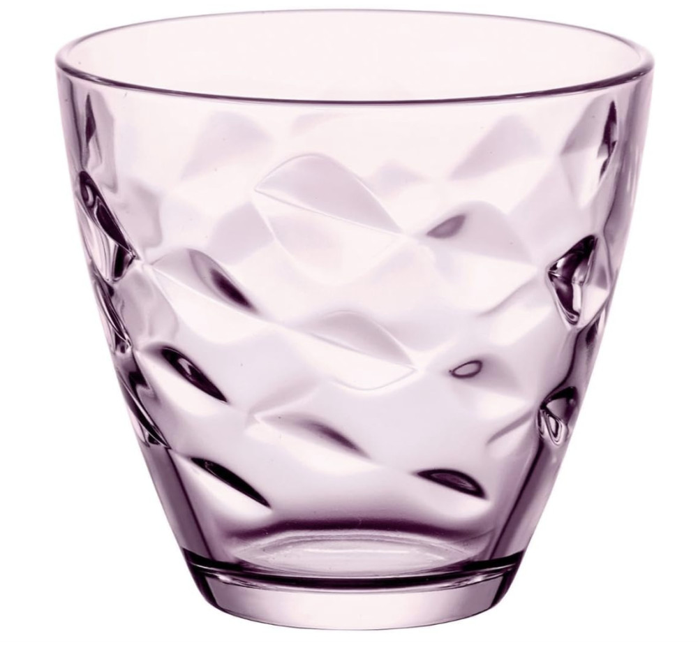 6 Glasses Glass Flora Lilac Cl 25 Purple Bormioli Rocco