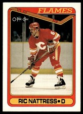 1990-91 O-Pee-Chee VTG OPC Set Break Ric Nattress Calgary Flames #459
