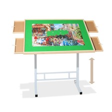 1500 Piece Puzzle Table with 4 Drawers, Jigsaw Puzzle Table with Legs Adjusta...