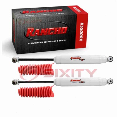2 pc Rancho RS5000X Front Shock Absorbers for 2000-2005 Ford Excursion bl