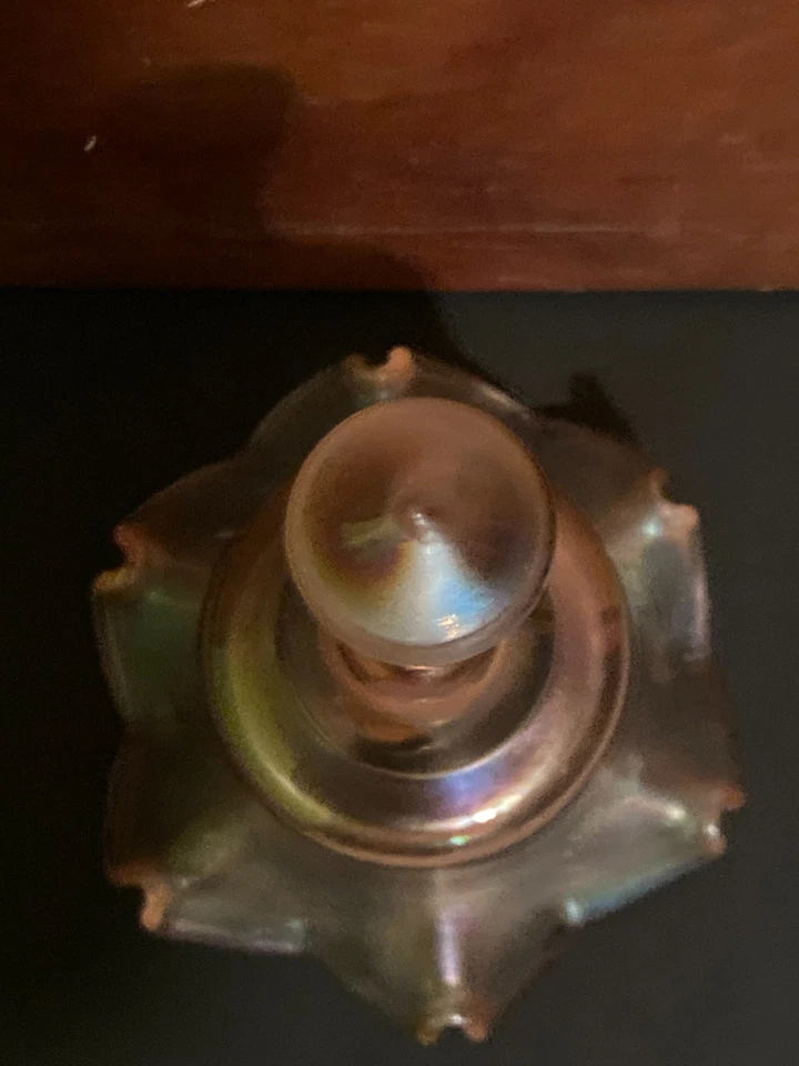 Vintage Fenton Pink Satin Iridescent 75th Anniverary Ruffled Vintage Glass Bell - Image 4 of 4