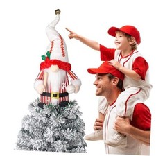 Christmas Tree Topper - Gnome Tree Topper, Baseball Themed Christmas Tree