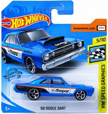 Hot Wheels 68 Dodge Dart | Muscle Car Blau mit Mopar Aufschrift | 70/250 GHF34