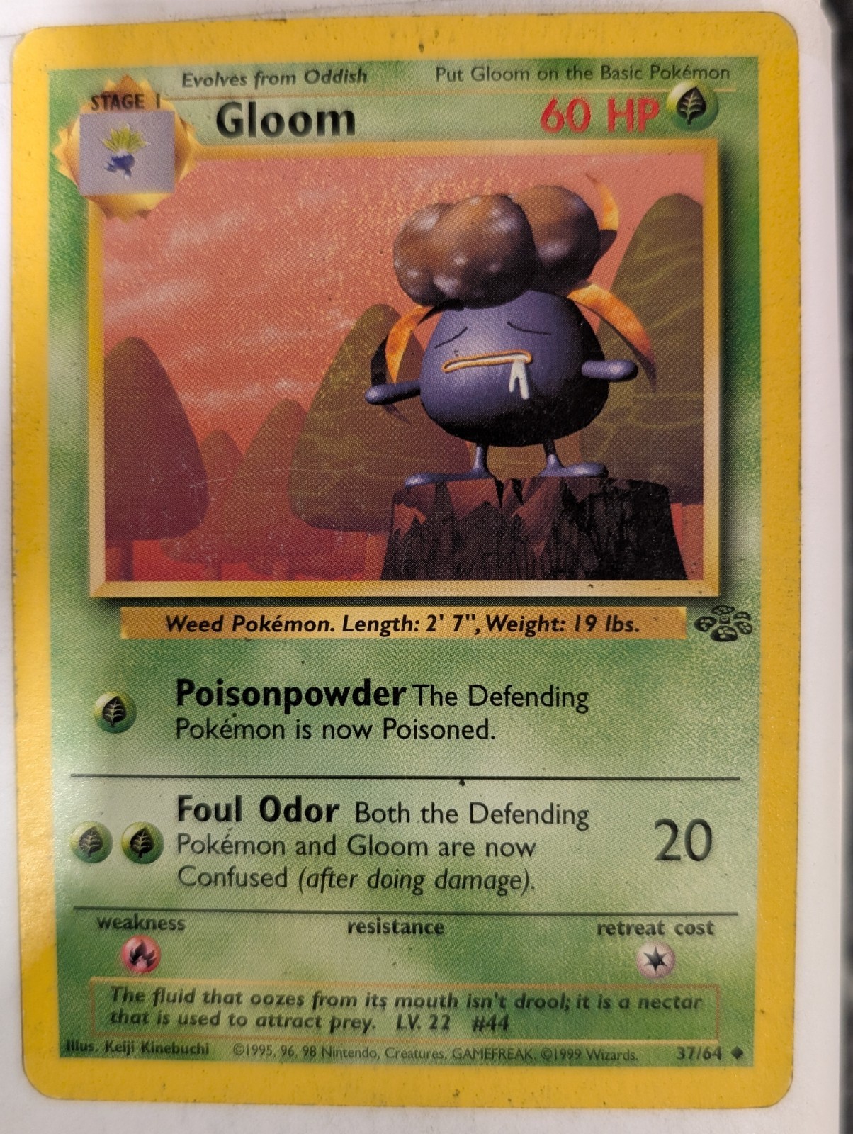 Gloom 37/64- Jungle Set Pokemon Card