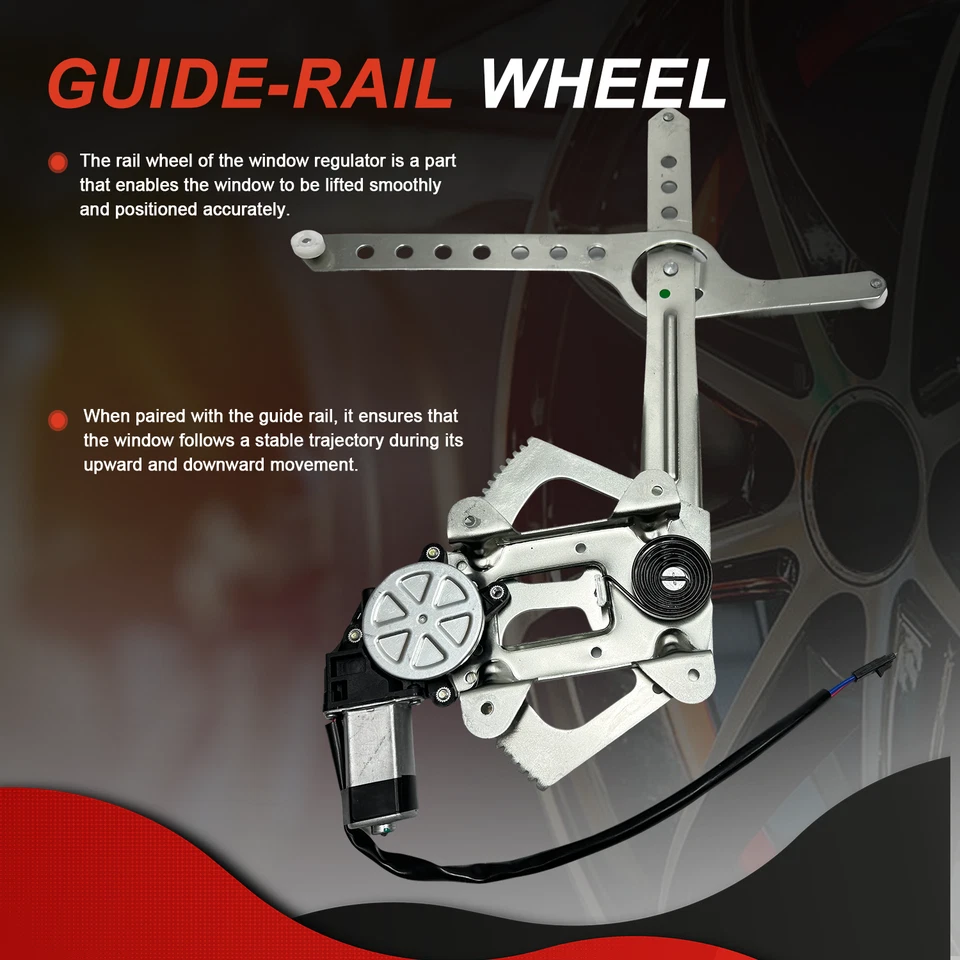 Front Left Power Window Regulator W/ Motor Fit 1988-2000 Chevy GMC K3500 C2500 - Image 3 of 4