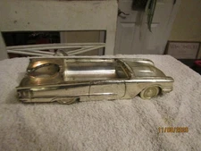 Vintage Silver Tone Metal 1950s Ford Thunderbird Table Lighter Car 9" Made JAPAN