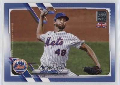 2021 Topps UK Edition Blue 69/75 Jacob deGrom #100 v9t