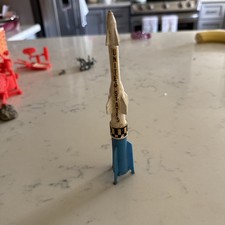 Vintage Marx Moon Base playset White Rocket / Space Ship 1960s Original White