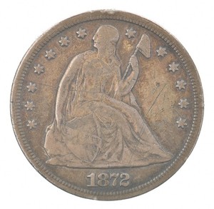 1872-S Seated Liberty Silver Dollar Beautiful Tone a0698