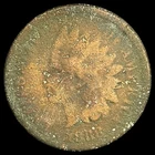 1868 Indian Head Cent - Antique United States of America 1c Penny Coin