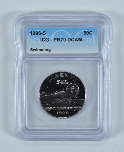 1996-S Olympic Swimming Commemorative Half Dollar PR70 DCAM ICG *8347