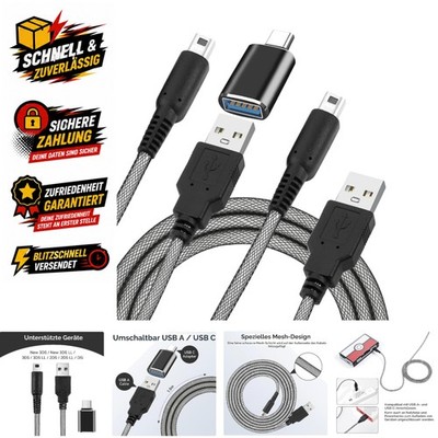 Nintendo 3DS Ladekabel 2er Pack USB C Schnellladen für 3DS XL und Switch