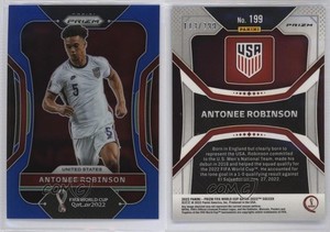 2022 Panini Prizm World Cup Qatar Blue Prizm /299 Antonee Robinson #199