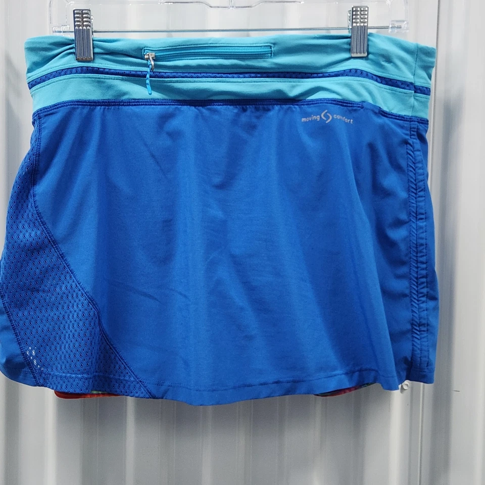 Pantalones cortos deportivos Moving Comfort para mujer talla mediana azules elásticos Foto 4 de 4