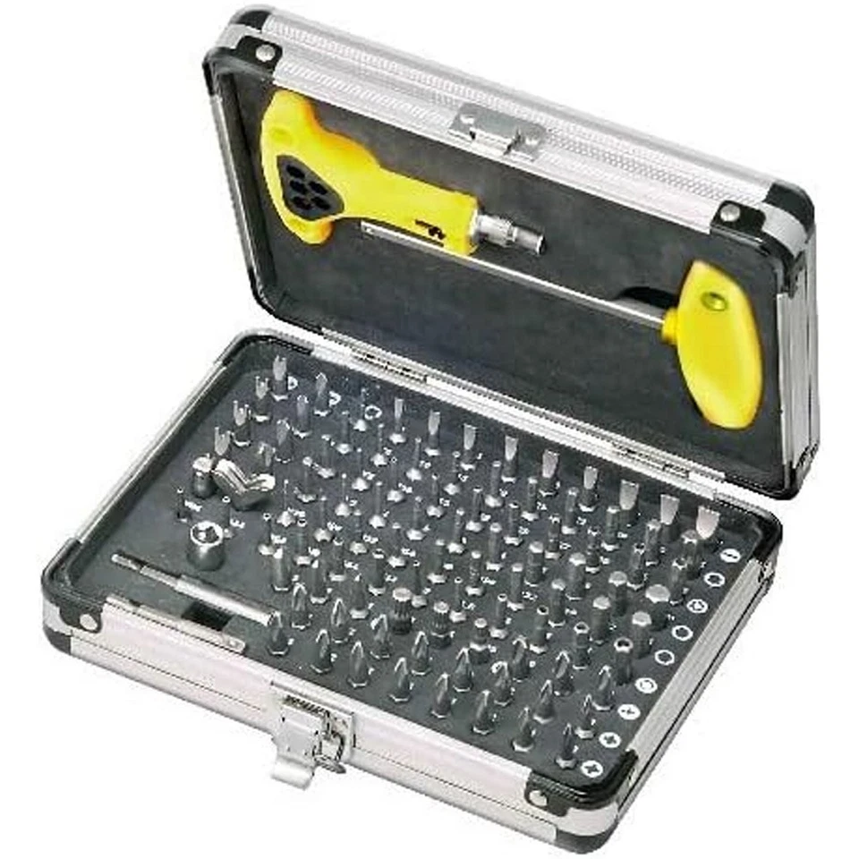 CBD Spezial Sicherheits-Bit-Set 105tlg. Adapter T-Griff im Alu-Koffer 21012