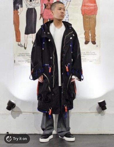 Almostblack 20SS Draw Code Long Anorak Japon Fashion Rare Htf