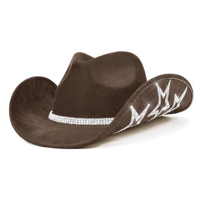 Rhinestone Cowgirl Hat Disco Cowboy Hat Felt Western Nashville Bachelorette P...
