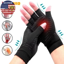 Copper Compression Arthritis Gloves, Best Copper Infused Fingerless Gloves,Heali