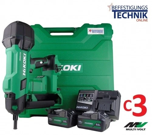 Hikoki Akku Betonnagler NC1840DA WQZ 15-40mm 2x5,0Ah für Betonnägel C3 Spit Puls