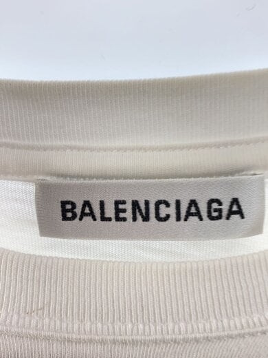 BALENCIAGA/BB logo/T-shirt/M/cotton/WHT/plain/504156 | eBay