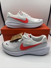 Nike Revolution 8 Running Shoes White Bright Crimson HJ9198-102 Men's Sz 12 NWB