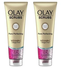 (Pack 2) Olay Scrubs Pore Perfecting Exfoliator, Vitamin C, Dragon Fruit 4.2 oz