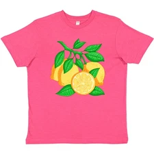 Inktastic I Love Lemons With Lemon Tree Branch Illustration Youth T-Shirt Fruit