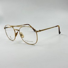 Vintage Gucci GG 1272 00W Double Bridge Golden Eyelasses Frame 56-19-145 NOS