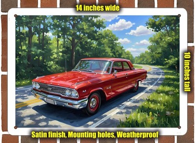 Metal Sign - 1963 Ford 300 Oil Painting - 14x10